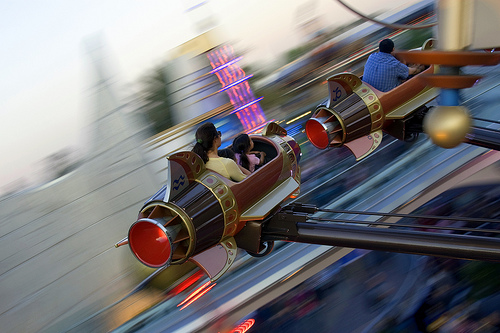 Fast carnival ride